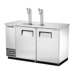 True TDD-2-S-HC - Draft Beer Cooler, (2) 1/2 keg, (2) solid doors, (2) columns with (1) faucet, stainless steel exterior